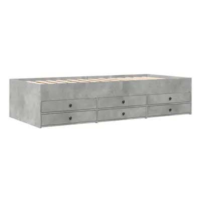 (concrete grey, x cm) vidaXL Daybed with Drawers Sofa Bed Guest Bed Black 100x200 cm Engineered 