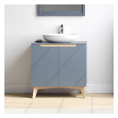 Grey Freestanding Under Sink Storage Cabinet