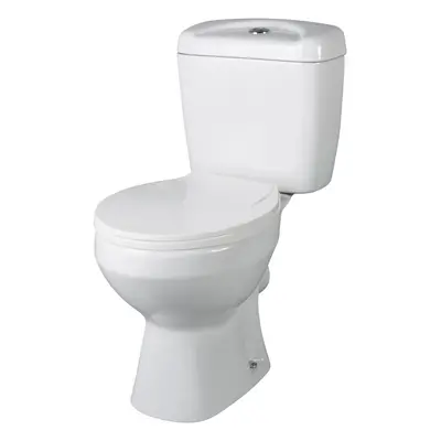 Toilet Pan & Cistern with Seat Included, 748mm x 382mm, White