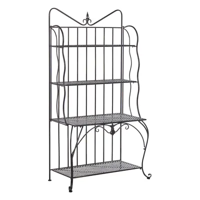 Shelving Unit PAVONA Metal cm cm Black