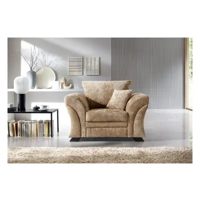 (Brown) FARROW CRUSHED CHENILLE ARMCHAIR