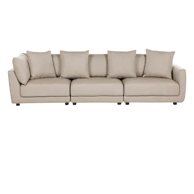 3 Seater Fabric Sofa Beige SIGTUNA