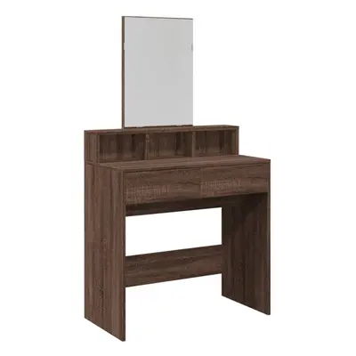 (brown oak) vidaXL Dressing Table with Mirror Cosmetic Table Vanity Desk Makeup Table