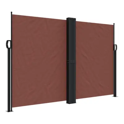 (brown, x cm) vidaXL Retractable Side Awning Outdoor Privacy Screen Shade Black 120x1200 cm