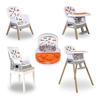 Feed Me Snak in Highchair/Lo Chair/Toddler Chair/Booster Seat, White