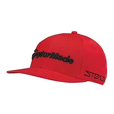 TaylorMade Men's Tour Flatbill Cap, Red, One Size