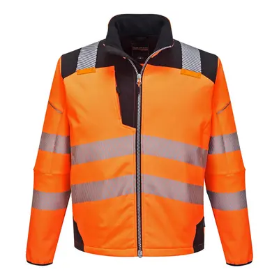 (L, Orange/Black) Portwest Unisex Adult PW3 Hi-Vis Soft Shell Jacket