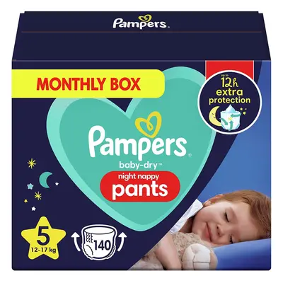 Pampers Baby-Dry Night Nappy Pants Size 5, Nappies, 12kg-17kg, Pampers Night Pants Offer Extra P