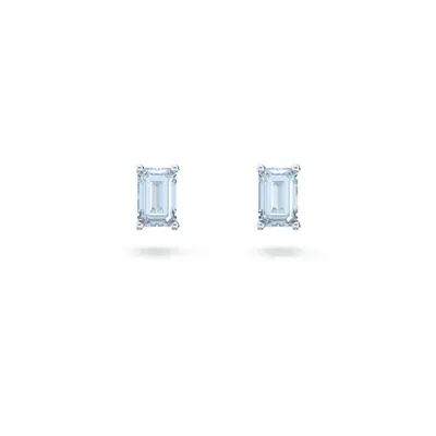 Swarovski Stilla Stud Blue Rhodium Plated Earrings