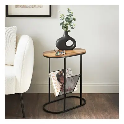 Tromso Side Table with Magazine Rack Sit back, relax, set your coffee