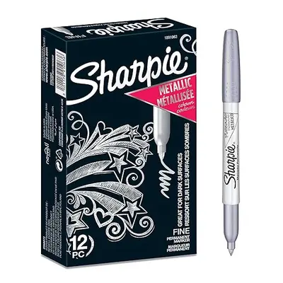 Sharpie Metallic Permanent Markers | Fine Point | Silver | Count