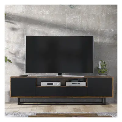 TV Unit 200cm Loft Creative Furniture - Rustic & Black