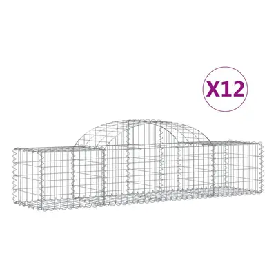 (200 x x 40/60 cm/ pcs) vidaXL Arched Gabion Basket Stone Basket Gabion Retaining Wall Galvanise