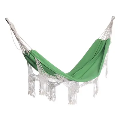 (Green) Double Hammock Person Extra Large Canvas Cotton Hammock for Patio Garden Backyard Loungi