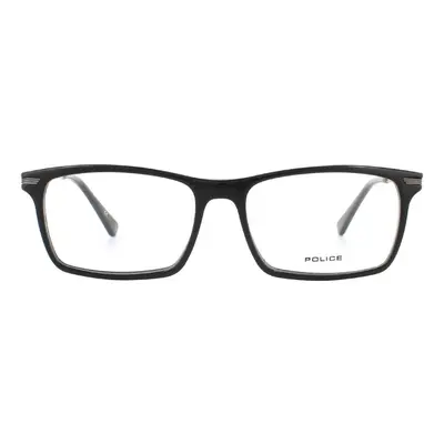 Police Glasses Frames Highway VPL473 Shiny Black Men