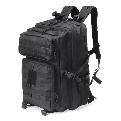 (Black) 45L 900D Waterproof Tactical Backpack Oxford Cloth Molle Military Outdoor Bag Traveling 