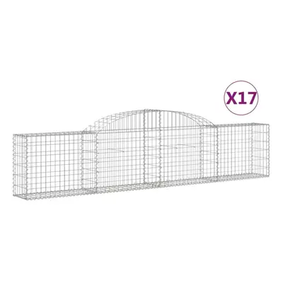 (300 x x 60/80 cm/ pcs) vidaXL Arched Gabion Basket Stone Basket Gabion Retaining Wall Galvanise