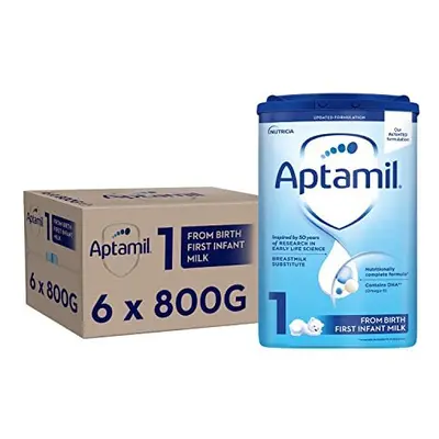 Aptamil First Baby Milk Powder, From Birth, 800g (Pack of 6)