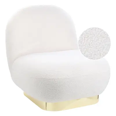 Armchair LOVIISA Boucle White