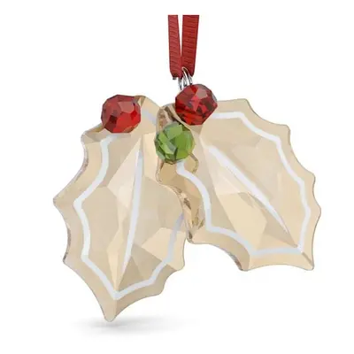 Swarovski Holiday Cheers Gingerbread Holly Leaves Ornament