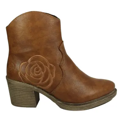 (3.5 (Adults')) Y1250-24 | Zimt Brown | Women's Western Style Ankle Boots