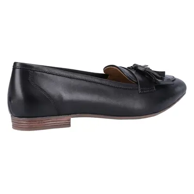 (Black, (Adults')) Hush Puppies Marissa Tassel Leather Women's Black Loafers