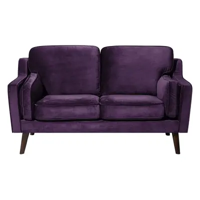 2 Seater Velvet Sofa Purple LOKKA