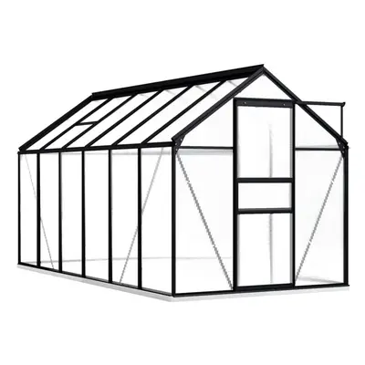 vidaXL Greenhouse with Base Frame Anthracite Aluminium 7.03 mÂ² Conservatory