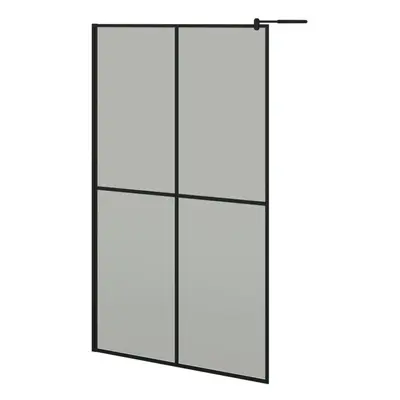 vidaXL Walk-in Shower Screen 118x190 cm Dark Tempered Glass Shower Cubicle