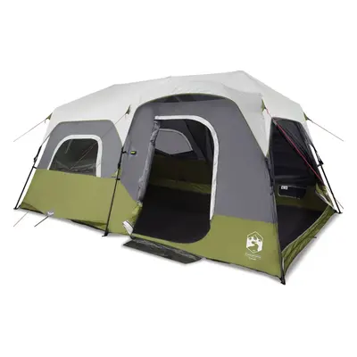 vidaXL Camping Tent with LED Light Portable Dome Tent Lightweight Tent Green