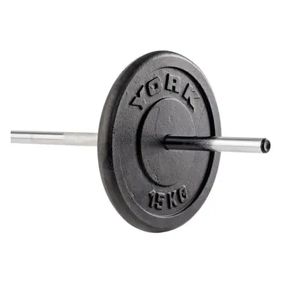 York x 15kg Cast Iron 1" Weight Plate for Standard Barbells Dumbbells