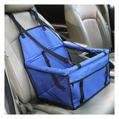 (Blue, L) Dog Car Seat Booster with Seat Belt