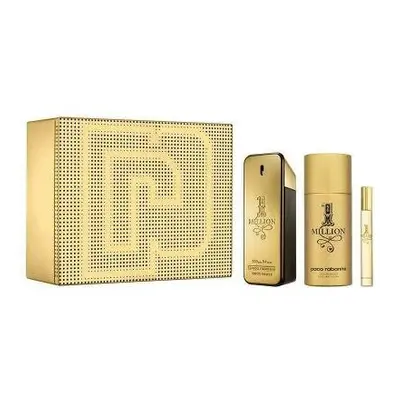 Paco One Million Pcs Set For Men: 3.4 Eau De Toilette Spray + 0.33 Eau De Toilette Spray + 5.1 D