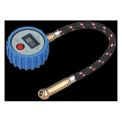 Tyre Pressure Gauge Digital with Leader Hose & Quick Release 0-100psi