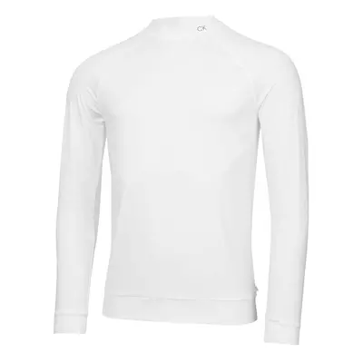 (XL, White) Calvin Klein Mens Bosworth Thermal Long Sleeve Breathable Golf Baselayer