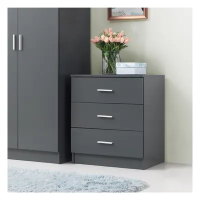 Rio Costa Drawer Bedroom Cabinet Bedside Chest Of Drawers Dark Grey