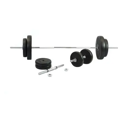 V-fit 50kg Barbell Dumbbell Weight Set