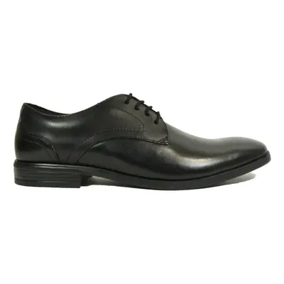 (7 (Adults')) Brandon Lace | Black Leather | Men's Smart Derby Shoes