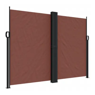 vidaXL Retractable Side Awning Outdoor Privacy Screen Shade Brown 180x1200 cm