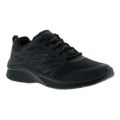 (Black, (Adults')) Skechers Microspec Boys' Trainers UK Size