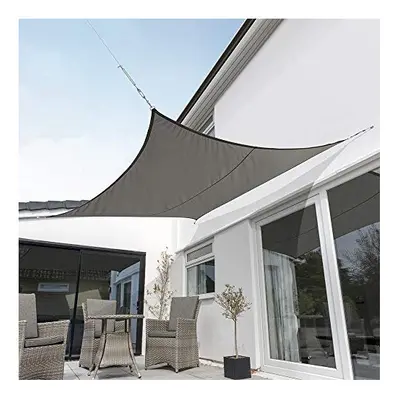 Kookaburra Waterproof Garden Sun Shade Sail Canopy in Charcoal 98% UV Block (3.6m Square)