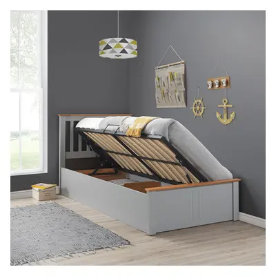 Frankie Grey Wooden Ottoman Storage Bed