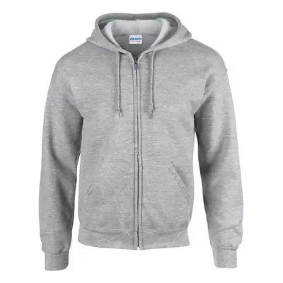 (5XL, Sports Grey) Gildan Mens Heavy Blend Full Zip Hoodie