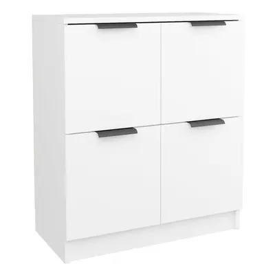 (white) vidaXL Sideboard Console Cabinet Storage Cupboard Highboard Engineered Wood