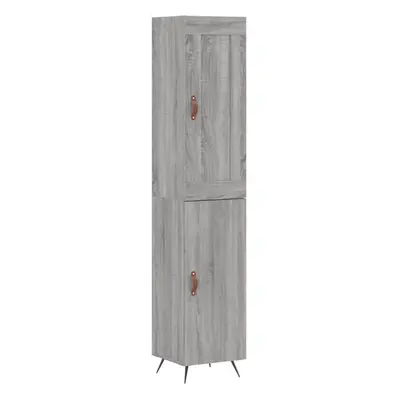 (grey sonoma, door) vidaXL Highboard Sideboard Tall Storage Cabinet Side Cabinet Engineered Wood