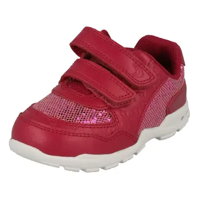 (UK Infant, Pink) Girls First Shoes By Clarks Trainers Brite Play - F Fit