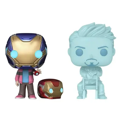 Funko Pop! - Endgame: Hologram Tony Stark & Morgan with Helmet 2pk