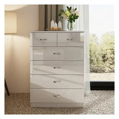 (White) Drawer Chest Of Drawers High Gloss