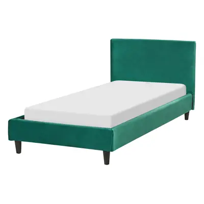 Bed FITOU x cm (EU Single) Velvet Dark Green