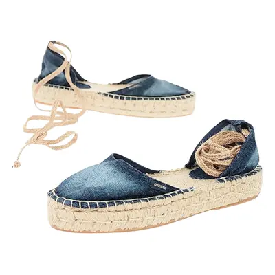 (Dark Blue, USA 7.5 ) DIESEL ESPADRILLAS RAGS Womens Sandals Casual Denim